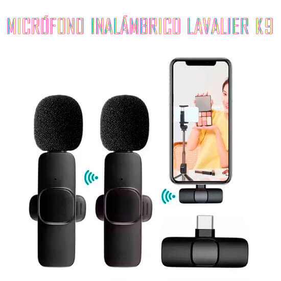 Micrófono inalámbrico Lavalier k9