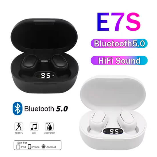 Auriculares inalámbricos bluetooth e7s 1