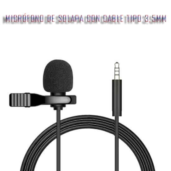 Micrófono de solapa con cable 1