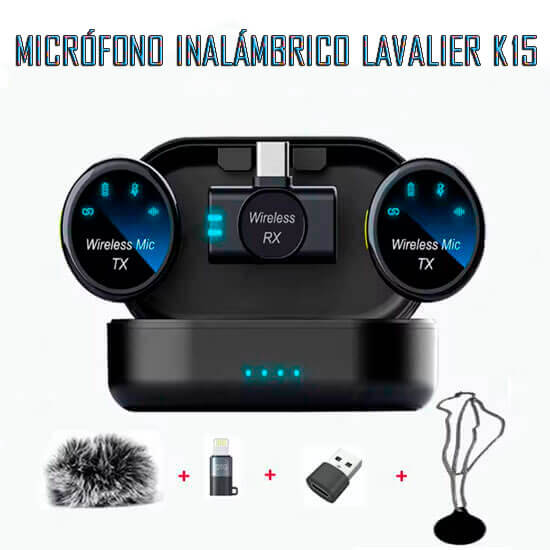 Micrófono inalámbrico Lavalier k15