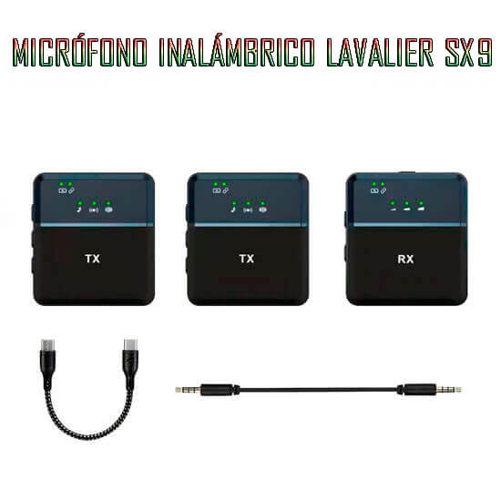 Micrófono inalámbrico lavalier sx9