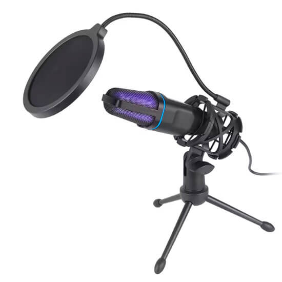Micrófono condensador USB RGB 1